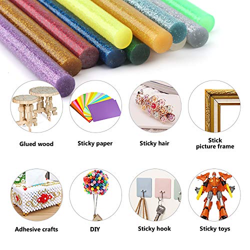 Mini Hot Glue, Enpoint 3.93 x 0.43 in Hot Glue Sticks for Glue Gun EVA Glitter Colored Hot Melt Adhesive Glue Sticks for DIY Art Craft General Repairs and Gluing Projects 36 Pack - Thumbnail 6
