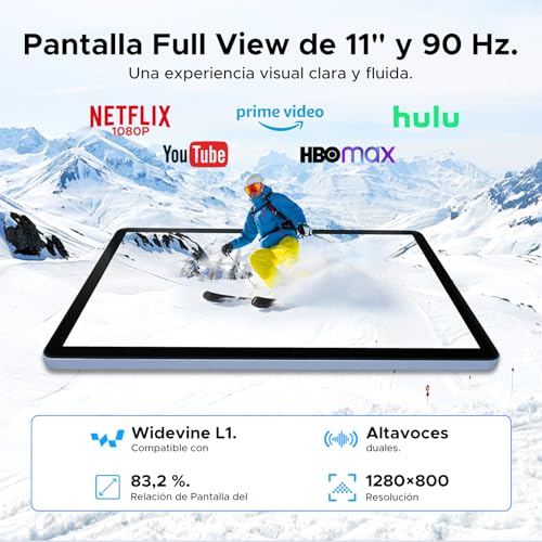P11 Android 16 Tablet 11 Inches, 48GB RAM + 128GB ROM/2TB TF, 90Hz, T7250 Octa-Core, 8800mAh, 13MP+5MP, Gemini AI, Widevine L1, Face ID, GPS, OTG, Dual Speaker, Tablet with Keyboard and Pencil, Grey