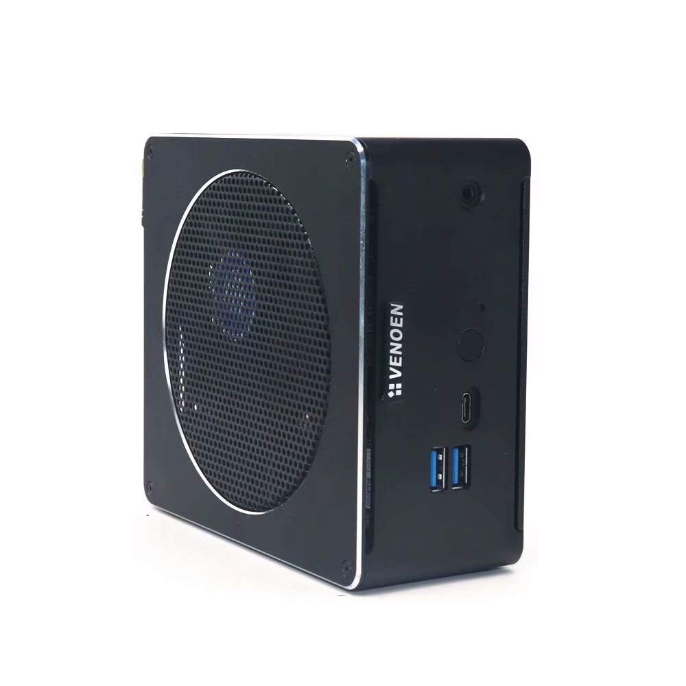 VENOEN V200 Mini PC/HTPC,6 Cores Intel Core i7 Desktop Computer with Fan [HDMI+Mini DP Dual Displays
