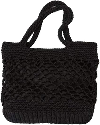 black crochet bag
