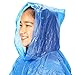 16-Pack Kids Disposable Emergency Rain Ponchos with Hood Pink and Blue 42 x 60 Inches