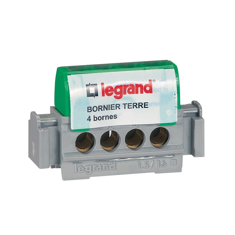 Legrand LEG92781 Earthing Terminal x 4 for Cables 1.5-16 mm Green