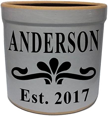 allsignsco1 Gallon Personalized Stoneware Crock - Teaberry