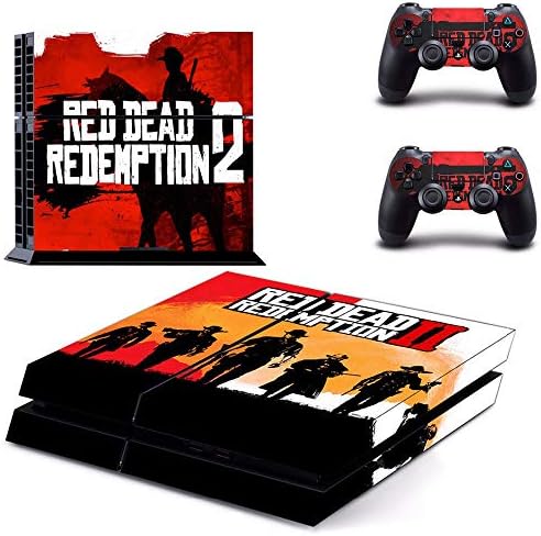 Red Dead Redemption 2 PS4 Skin Sticker for Sony Playstation 4 Console and Controller for Dualshock 4 PS4 Skin Sticker Decal