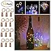 Sanniu Bottles Lights, 12 Packs Cork Copper Starry Wine Bottle Fairy Lights for Bottle, Battery Operated Beer Bottle Lights Kit for Bedroom, Parties, Wedding, Decoration (2m/7.2ft Multi Color)