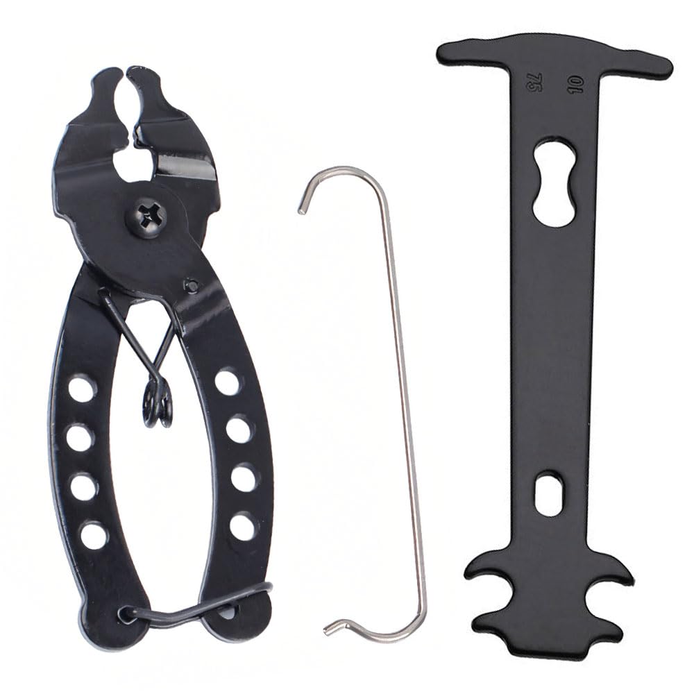 JIARIENBAO 3 Pcs Bicycle Chain Repair Tool Kit Bike Link Plier Chain Measuring Ruler Bike Chain Tool for Road Mountain Bike