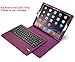 IVSO Case with Keyboard for Apple iPad Pro 12.9, Ultra-Thin Detachable Wireless Keyboard Stand Case/Cover for Apple iPad Pro 12.9-inch 2015 Version Tablet(Purple)