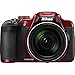 Nikon COOLPIX B700 20.2 MP 60x Opt Zoom Super Telephoto NIKKOR 4K Digital Camera Bundle Set w/ Rechargeable Battery, Charger, Euro Adapter etc (Red)