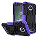 Yiakeng Moto Z Play Droid Case, Shockproof Impact Protection Tough Rugged Dual Layer Protective Case Cover with Kickstand for Motorola Moto Z Play Droid (Armor Purple)