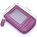MaxGear Credit Card Wallet with Zipper, Genuine Leather RFID Credit Card Holder for Women Ladies Wallets Purple