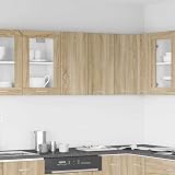 vidaXL Hanging Cabinet Sonoma Oak Engineered Wood 60x31x60 cm Moisture view 2