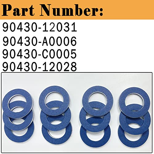 12 Packs 9043012031 Toyota Oil Drain Plug Gaskets Compatible with