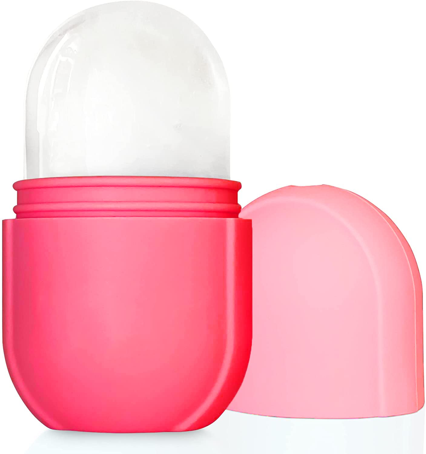 VinBee Face Icer,Silicone Ice Roller for Face and Eyes,Brighten Face, Firms Skin, Minimizes Eye Lines, Face Icer Reusable Ice Cube Roller -Face Rollers for Women Skin Care Tool,Gift Set, Pink