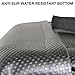 KHOMO GEAR Stadium Bleacher and Bench Seat Chair with Removable Pockets Padded Reclining Cushion and Armrest and Carry Straps - Black
