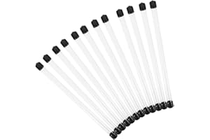 Tofficu 12Pcs Portable Incense Stick Storage Tubes Round Acrylic Containers with Lids for Experimental and