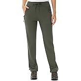 TBMPOY Women's Hiking Pants Lightweight Water Resistant Travel Joggers Quick Dry Work Outdoor Pant Zipper Pockets