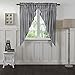 VHC Brands Annie Buffalo Check Curtain, Prairie Panel Set 63x36x18, Black