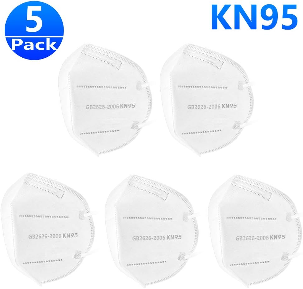 5 Pack KN95 Respirator Masks(口罩）, Face Sanitary Safety Mask, Anti-Pollution Dust Mouth Mask