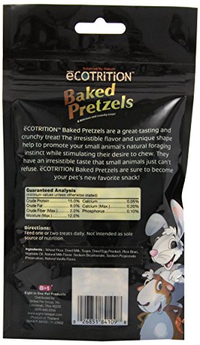 Ecotrition Baked Pretzels For Small Animals, 2-Ounce (P-84109) - Thumbnail 3