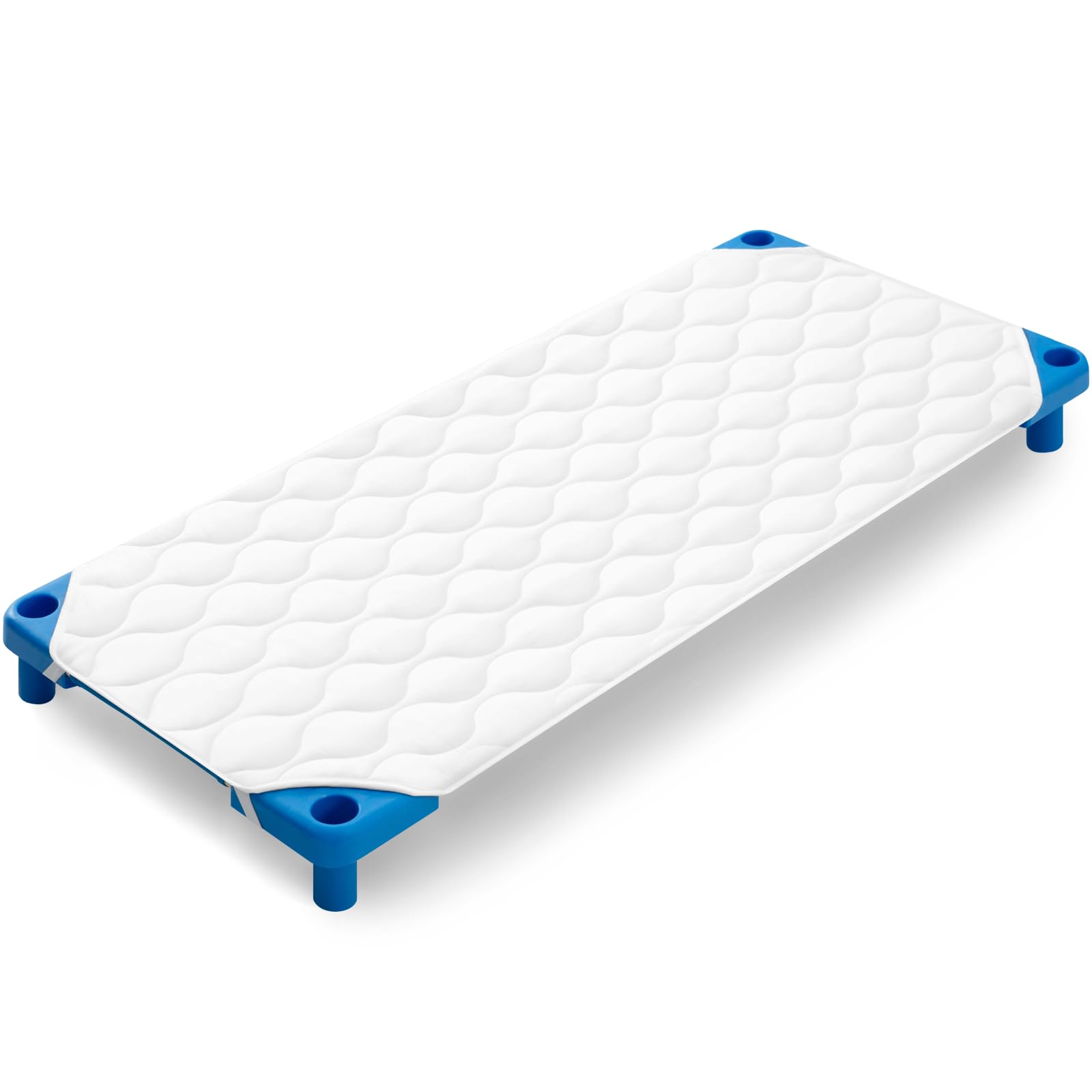 Photo 1 of Comfyanno Quilted Daycare Cot Nap Mat for Boys, Girls, Soft & Breathable, Gentle on Skin, Extra Support & Comfort for Toddler Cozy Nap Time Sleep, Fits 23" x 51" Standard Size Preschool Cot - 1 Pack