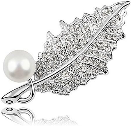 Saree Pins Blazer Cosume Brooches Cluster Diamond Leaf Pin