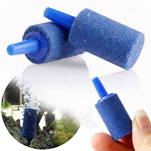 Rurah Long-Last Aquarium Fish Tank Aerator Diffuser Pump Hydroponic Blue Air Stone Paking Of 10