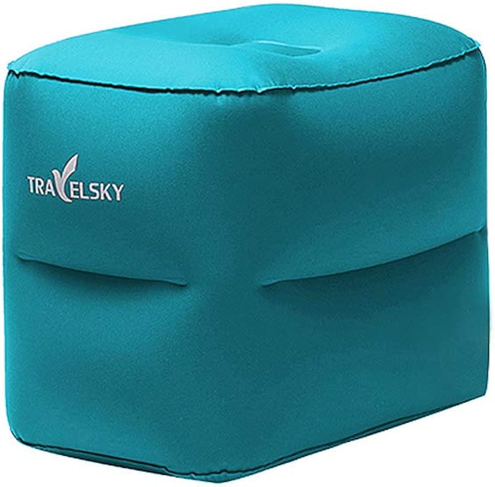 Travel Foot Rest Pillow, Travel Inflatable Pillow Plane Train Foot MAT