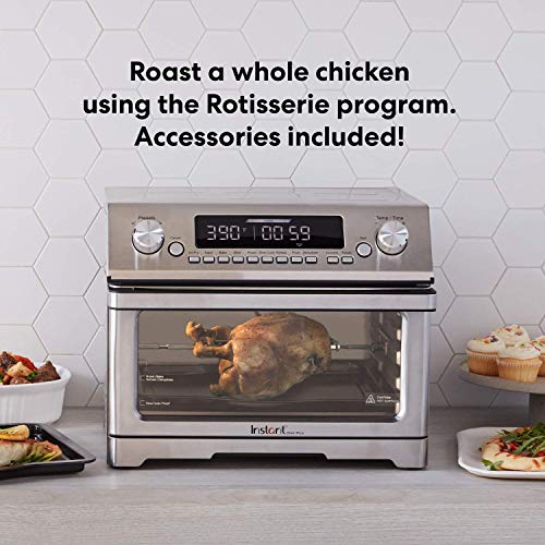 Instant Omni Plus Air Fryer Toaster Oven 11 in 1, 26L, Rotisserie, Reheat Pizza, XL (Renewed