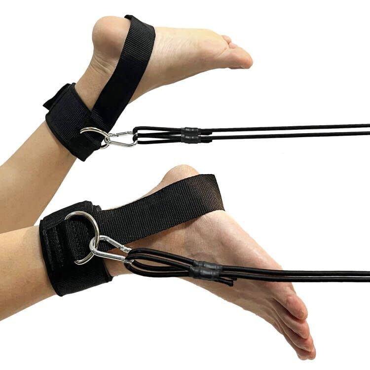 AUXPhome Upgrade Style - Strong Pool Swim Ankle Straps,Stationary Swimmer Swim Lap Swim Training Leash Swim Tether Belt Swim bungees -with Four Bungee Rope, Metal Buckle,Ease of use and Comfortable