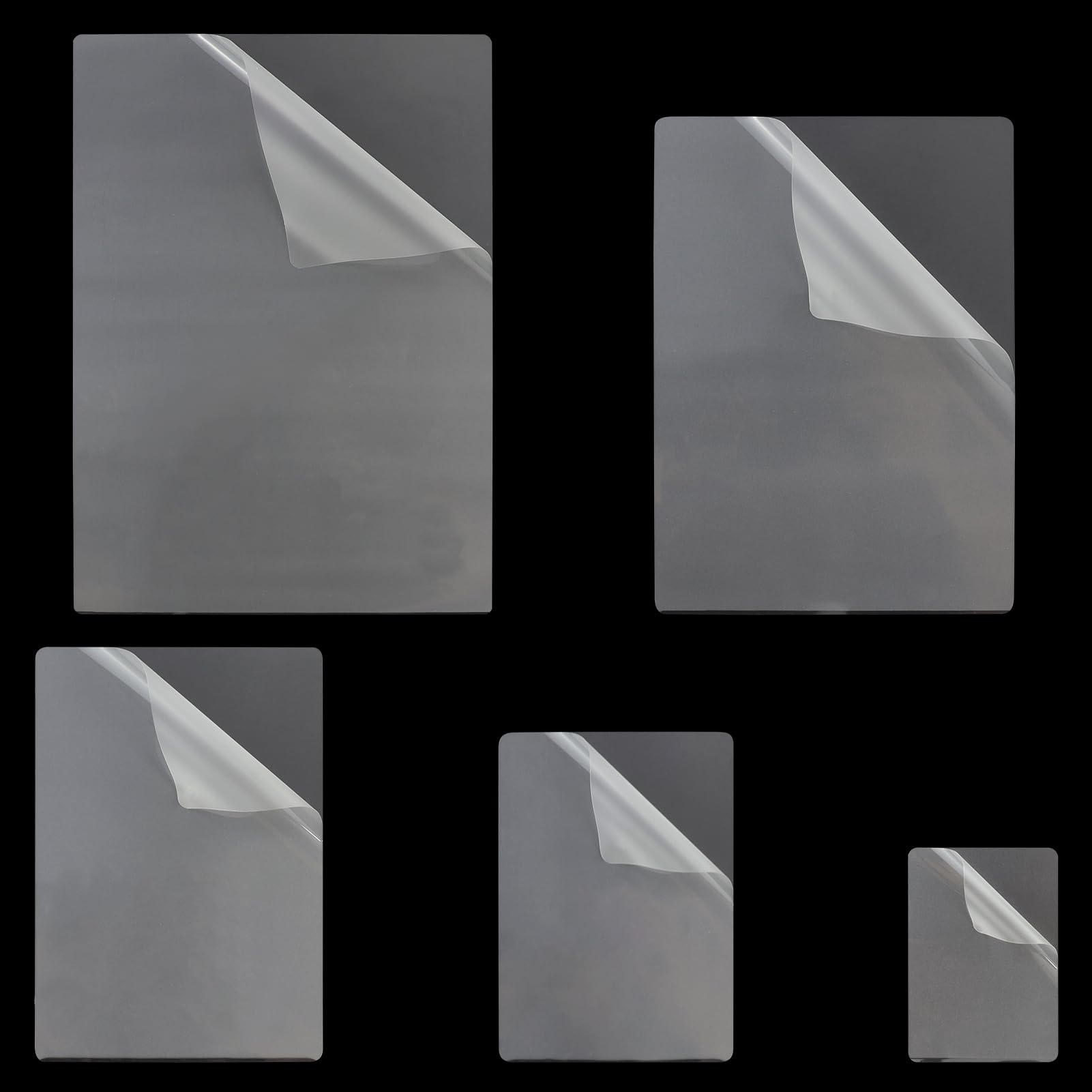 150 Pcs Thermal Laminating Pouches, 100 Microns Clear Laminating Pouch 5 Sizes Film Photo Protecting Sheets Hot Laminate Pouches Sheets for Sealed Photo Card Documents, for Home, Office Events