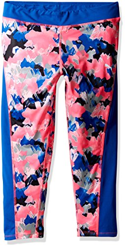 PUMA Little Girls' Athletic Capri Leggings, True Blue Print, 6