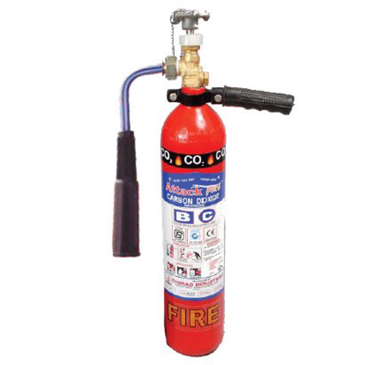 Attack Fire Iron CO2 Fire Extinguisher (Red, 2 Kg) Amazon.in Home