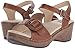 Dansko Women's Sue Cognac Full Grain Wedge Sandal