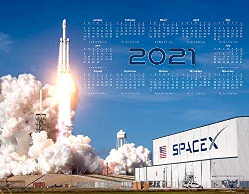 2021 Calendar Poster SpaceX Rocket Launch