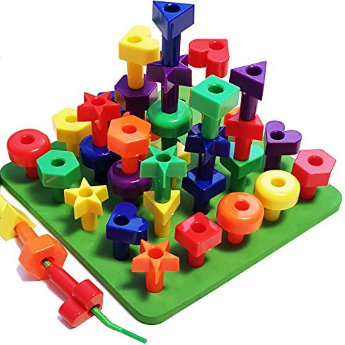 Peg Board Stacking Toddler Toys - Lacing Fine Motor Skills Montessori Toys for 2 3 4 5 Year Old Girls and Boys | Educational Matching Shapes Kids Toys with 36 Pegs, Activity eBook & Travel Backpack Peg Board Stacking Toddler Toys - Lacing Fine Motor Skills Montessori Toys for 2 3 4 5 Year Old Girls and Boys | Educational Matching Shapes Kids Toys with 36 Pegs, Activity eBook & Travel Backpack