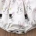 Honganda Baby Girl Summer Easter Outfit Cartoon Bunny Sleeveless Striped Romper Bodysuit with Bowknot White