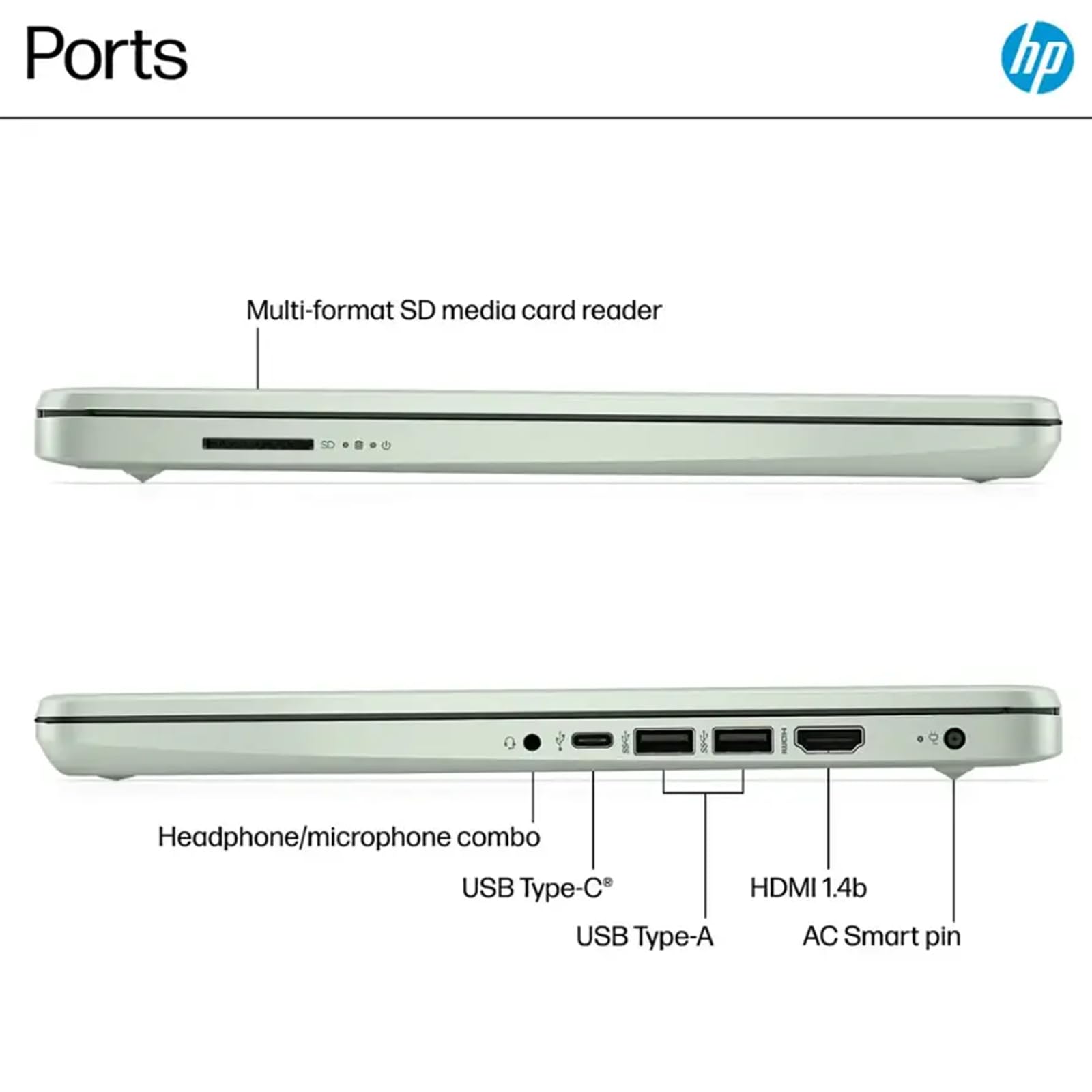 Computadora portátil HP de 14 pulgadas para estudiantes y empresas: procesador Intel de 4 núcleos, 16 GB de RAM, 128 GB UFS y tarjeta SD de 256 GB, Ai Copilot, 1 año de Office 365, Win 11 Pro, todo el día, con paquete Redragon (verde)