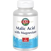 Kal Malic Acid with Magnesium Tablets, 120 Count | Muscular Energy Support, Malic Acid, Magnesium &amp; B Vitamins, 30 Servings, Lab Verified