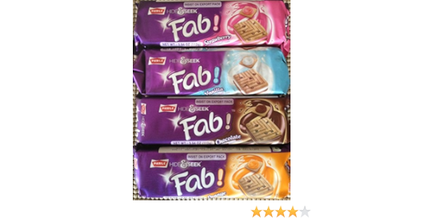 Amazon Com Variety Pack Parle Hide Seek Fab Choco Chip One Pack Each Of 112g Strawberry Grocery Gourmet Food