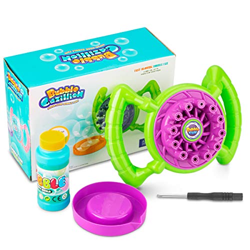 Bubble Machine, Tencoz Automatic Handheld Bubble Maker with A Bottle of Bubble Solution Over 800 Bubbles per Minute Bubble Machines Toy for Kids Baby Toddlers Bath Parties Wedding