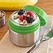 LunchBots Rounds 8oz Stainless Steel Leak-Proof Snack Container for Kids and Adults - Food Jar for Yogurt - Fruits - and Finger Foods - Eco-Friendly - Dishwasher Safe - 8oz - Green