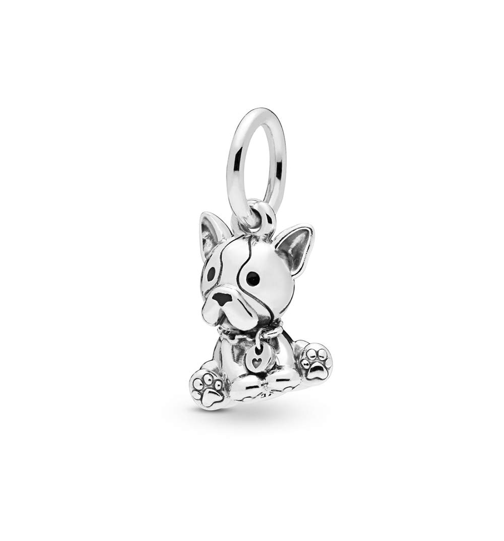 FGT Bulldog Dog S925 Dangle Charms fit Pandora Charm Bracelets Birthday Jewellery Gift for Women Daughter Sister Granddaughter Family