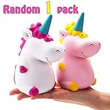 R • HORSE Kawaii Jumbo Unicorn Squishy Slow Rising Sweet Scented Vent Charms Kid Toy Hand Toy Stress Relief Toy, decorative props Doll Gift Fun Large (White Unicorn Hippo)