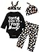 4Pcs Halloween Outfit Set Baby Boys Girls Funny Romper (6-12 Months, black01)