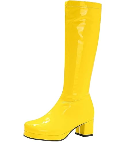 Amazon.com | Allegra K Women's Side Zipper Chunky Heel Knee High