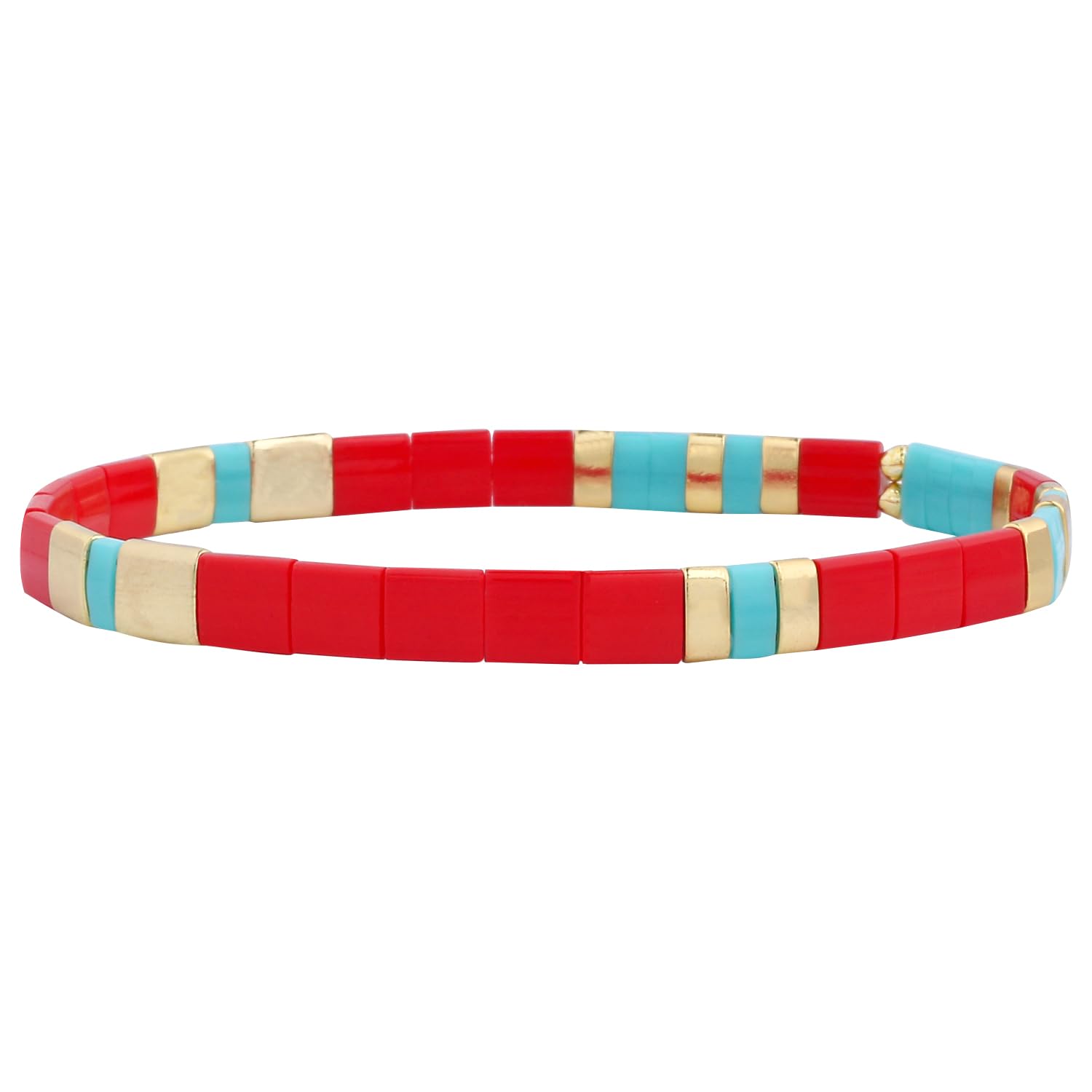 C·QUAN CHI Stretch Tila Beaded Bracelets For Women Fashion Stackable Friendship Bracelets Cuff Bangle Halloween Party Gift- 08J