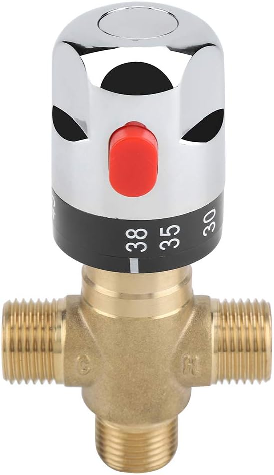 Wincal Thermostatic Mixing Valve, Brass Thermostatic Mixer Valve Blending Valve, Brass Tempered Valve - Image 3