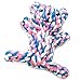 Petseeker Puppy Cotton Rope Toys Braided Bear for Playing & Teeth Cleaning for Small & Medium Dogs (Colors Sent at Random)