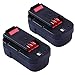 18V 2.0Ah Replace Battery for Black and Decker HPB18 HPB18-OPE 244760-00 FS18FL FSB18 Firestorm Power Tool 2-pack
