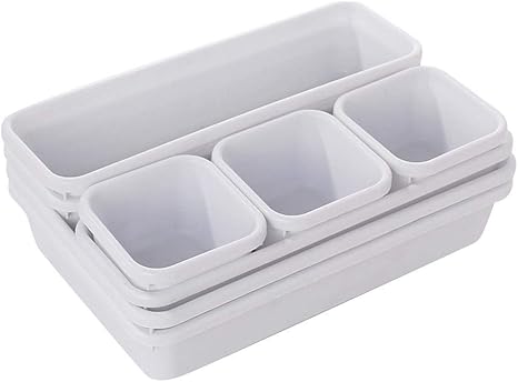8pcs Drawer Organizer Tray Dividers Shallow Drawer Organizers